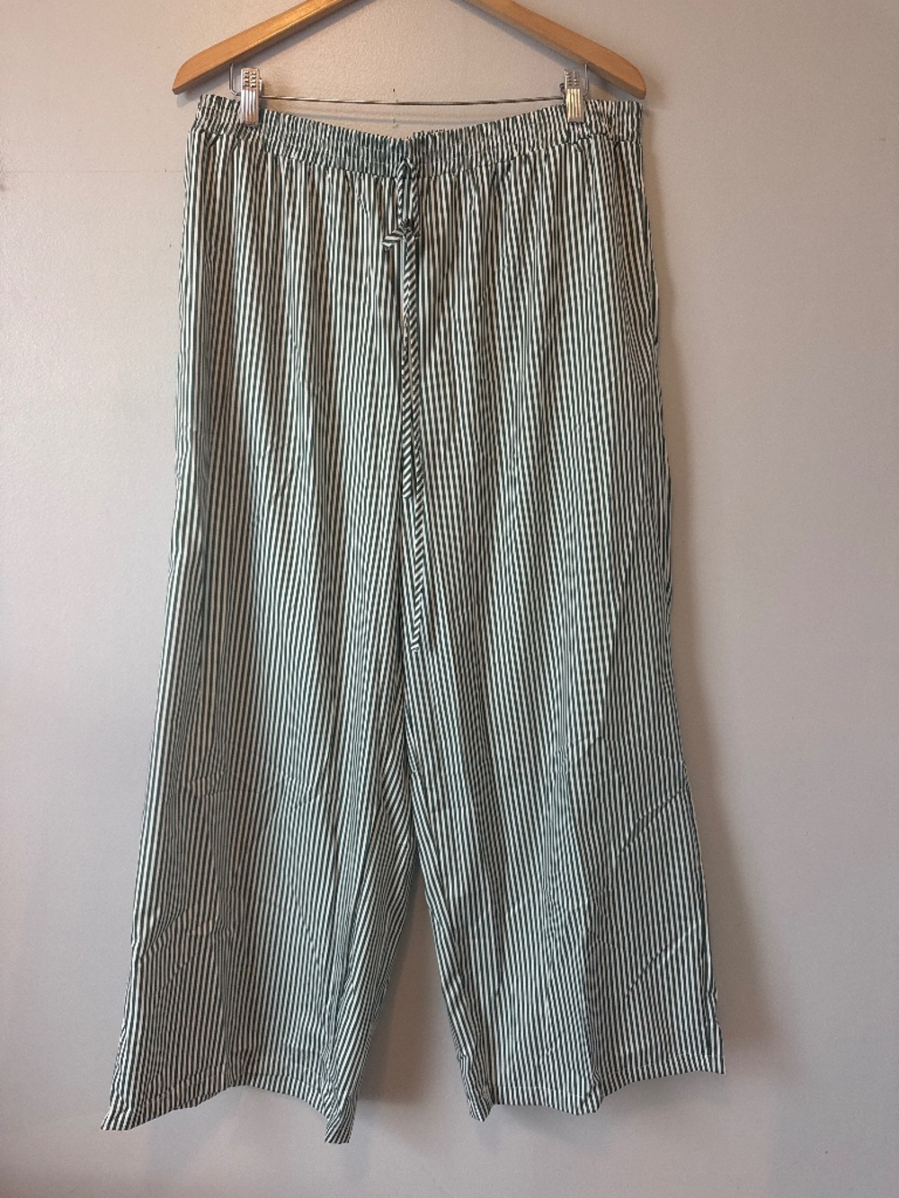 SHEIN  green and white striped pants